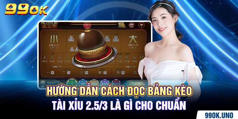 Hướng dẫn cách đọc bảng kèo tài xỉu 2.5/3 là gì cho chuẩn